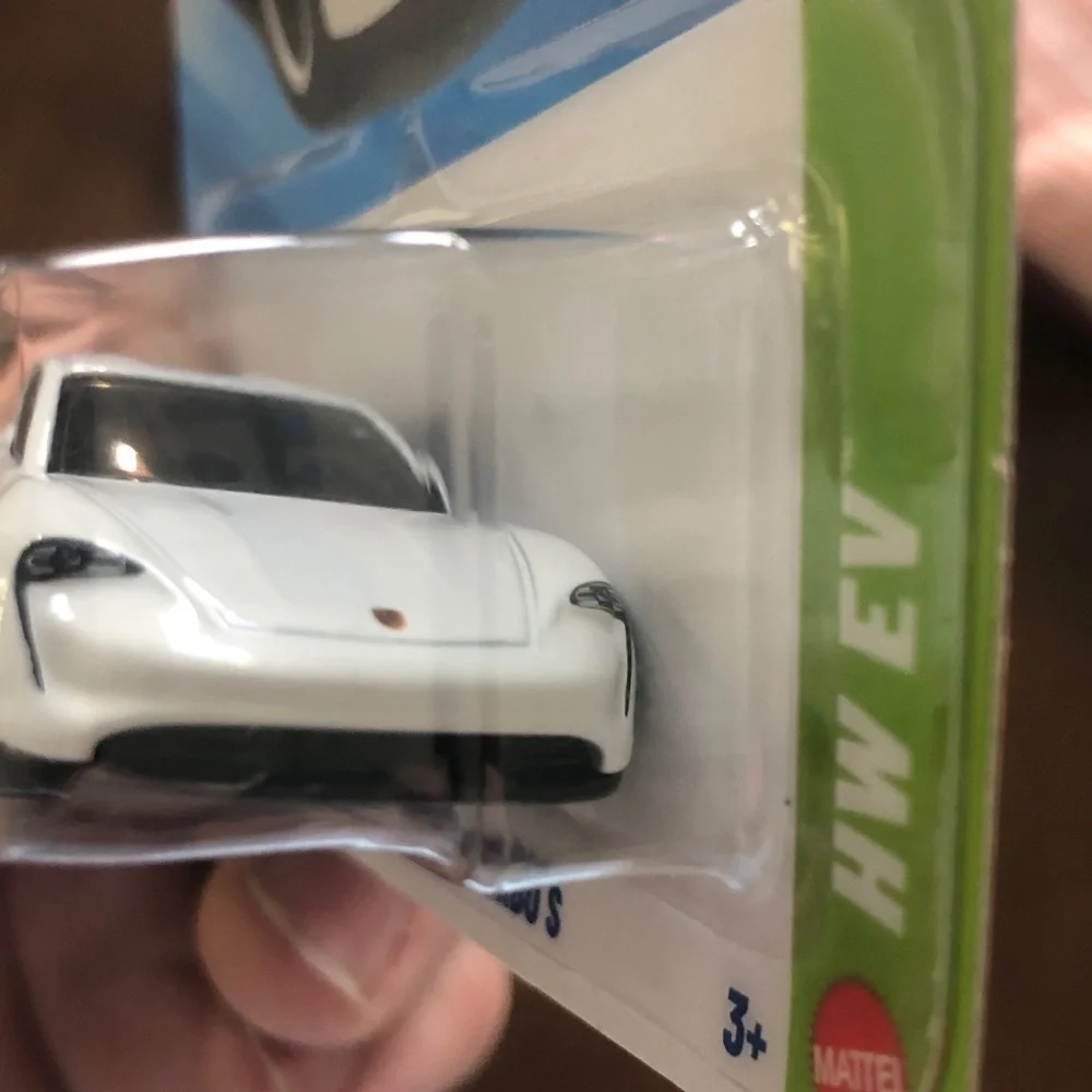 Mattel Hot Wheels White Porsche Taycan Turbo S